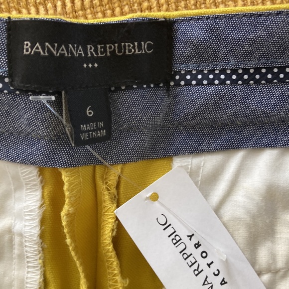 NWT Banana Republic Acid/Mustard Yellow 5” Scalloped Hem Short Size 6 - Picture 7 of 7